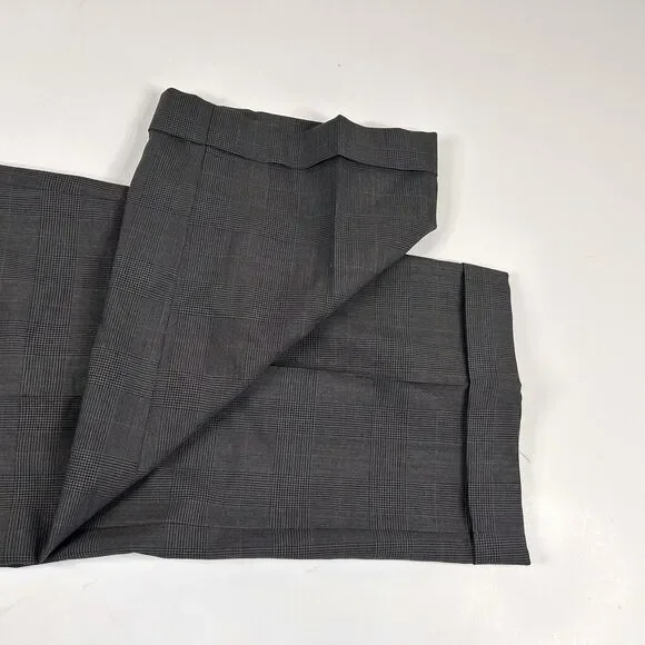 Jos A Bank 38R Suit 34x28 Pleated 100% Wool Brown Glen Plaid Two Button Vented